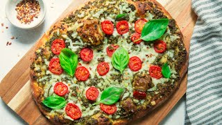 BASIL PESTO PIZZA RECIPE (vegan!)