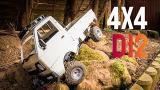 WPL D12 4X4! AWESOME trail truck! 1/10 Suzuki Carry Truck. Super satisfying SLOW MO!