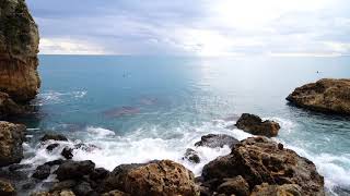 Ocean Waves Crashing Against the Rocks