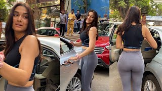 omg Saiee Manjrekar looking super hot in her tight gym outfit