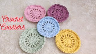 CROCHET ROUND COASTERS EASY | HOW TO CROCHET A COASTER EASY | DIY