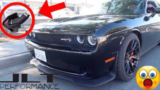 MY BROTHER'S DODGE CHALLENGER SRT HELLCAT GETS A NEW JLT INTAKE! (SUPERCHARGER WHINE!)