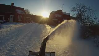 stiga park snowblower - testing on extremely hardpacked snow