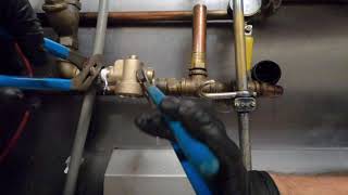 3/4” water pressure regulator swap on a Hobart HT dishwasher.