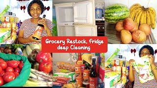 CLEAN WITH ME | GROCERY HAUL | FRIDGE, FREEZER DEEP CLEANING | RANTING | CABINETS | Part 1