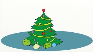 How to Draw a Christmas Tree Step by Step