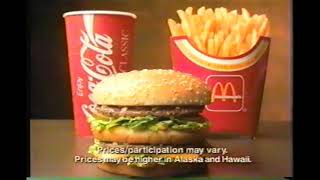 McDonald's Super Size Extra Value Meal Commercial 1994