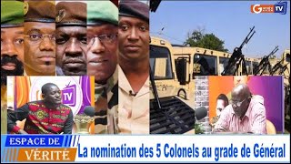 #urgent: Nominaton des 5 colonels au grade de Général...