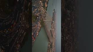 Kolkata Howrah Bridge . #howrahbridge #howrahbridge  #howrah #droneshots #shorts