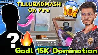 Team Godl 15 Kill Domination 🥵 Back To Back Squad Wipe 🔥 New Player TILLUBADMASH On Fire 😱