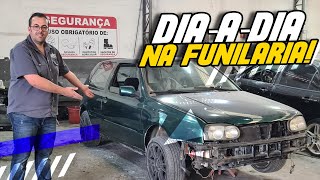 GOLF GTI MK3 DA CASA ESTÁ NA FUNILARIA!! 😱🔥 RESTAURAÇÃO ESCORT XR3 ESTÁ A TODO VAPOR!!!