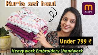 Rakhi special Meesho Partywear Kurti Set Haul | Visconti perfume | Meesho Haul under 799 #meesho