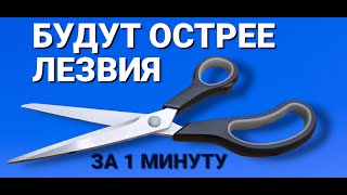 Как быстро заточить ножницы чтоб были острее лезвия в домашних условиях