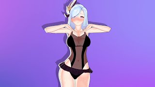 Shenhe swim suit😳😳 - Gomi Gomi -【MMD Genshin impact 4K | 60FPS】