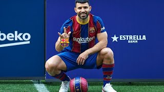 Sergio Kun Aguero presented as new FC Barcelona player