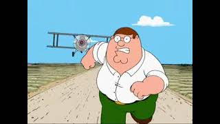 Peter runs from plane origin - Family Guy (North By Northwest parody)