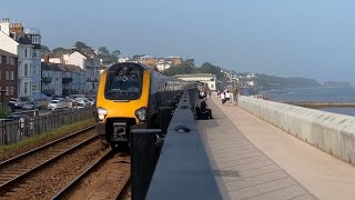 High Speed trains at Dawlish beach