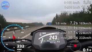 Kawasaki z900 ACCELERATION GPS Measured ||Top speed Z900||🔊🔊