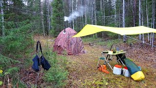 Осенний поход по таёжным рекам Ч2. Один в глухой тайге. Хариус. Ловля на спиннинг. Охота. Рыбалка