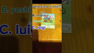 Guess the card super Mario edition...#supermario