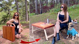 I Make A Picnic Table That Can Fold Up Like A Suitcase | DIY Wooden Suitcase