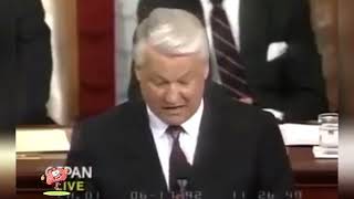 Выступление президента России 30 лет назад, 17 июня 1992 года в Конгрессе США.Борис Ельцин.