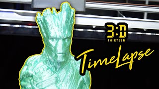 3D Printer Timelapse - Guardians of the Galaxy's Groot 4K (Qidi Tech X-Max)