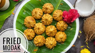 Fried modak | तळणी चे मोदक | How to make traditional fried modaks