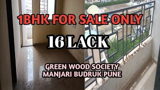 Only 16 lack 1bhk flat for sale green wood society manjari budruk | Aprox 600 sqft