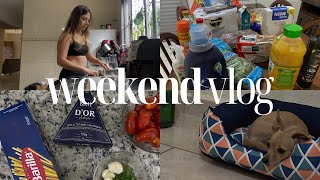 weekend vlog | macarrão viral do tiktok, muito descanso & mercado da semana.