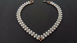 How To Make//Pearl Necklace//At Home// Useful & Easy