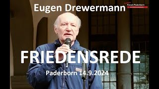 Eugen Drewermann: Friedensrede in Paderborn am 14.09.2024 vor dem Paderborner Rathaus - Sagt Nein!