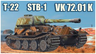 VK 72.01 (K), STB-1 & T-22 Medium • WoT Blitz Gameplay