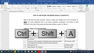 How to Capitalize Words Quickly in MS Word