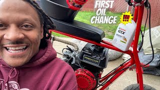 First Oil Change On My Baja Mini-Bike | How To | Fail