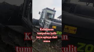 Tumpukan sampah kayu terbakar misterius