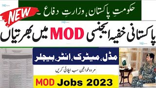 Ministry of Defense Jobs 2023 Pakistan|MOD New Jobs 2023|Latest Jobs in Pakistan 2023 |Army|Navy|ASF