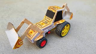 How to make JCB at Home from Matchbox | DIY JCB Backhoe Loader | Mini JCB Science Project