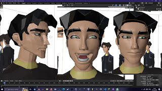 Anime 3D modeling and rigging - Blender