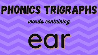 Phonics digraphs - ear words