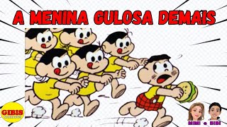 MAGALI E DUDU EM A MENINA QUE ERA GULOSA DEMAIS 😊😎🍉 Gibi da Turma da Mônica  - Mimi e Bibi