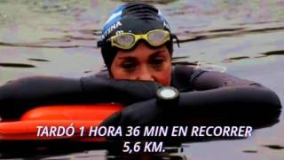 Alejandra Broglia unió las dos grandes islas de Malvinas nadando 💪