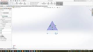 Solidworks -тетраэдр. Правильная пирамида с треугольником в основании