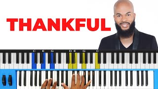 JJ HAIRSTON "Thankful" - PIANO TUTORIAL (gospel piano tutorials)