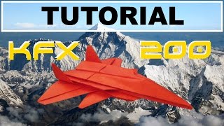 Origami Airplanes - Tutorial of the KFX-200 with no cuts and no glue