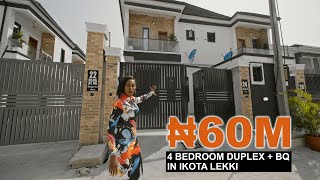 Inside a ₦60 MILLION ($109,000) 4 Bedroom Duplex With BQ in Ikota Lekki Lagos