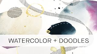 HOW TO DOODLE with lines, dashes and gold **for beginners