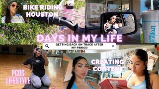 VLOG: GETTING MY LIFE TOGETHER AFTER MY PERIOD | WORKOUTS, BIKE RIDING HOUSTON NATURE CENTER