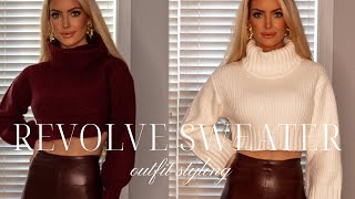 Two Revolve Crop Sweater Outfits Styled