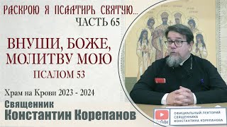 Часть 65 цикла бесед иерея Константина Корепанова "Раскрою я Псалтырь святую..."   (22.01.2024)